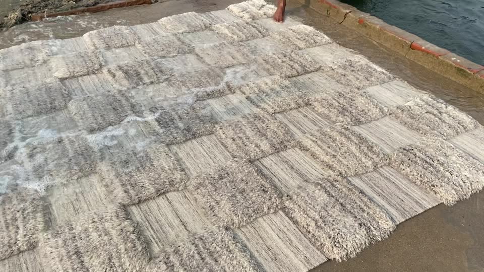 A final wash across the pile workshop process