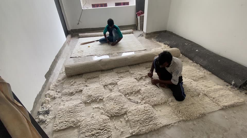 Sculpting the high-low pile workshop process
